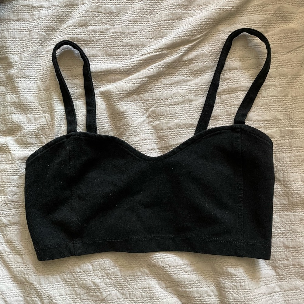 Brandy Melville black bralette with cut-out back